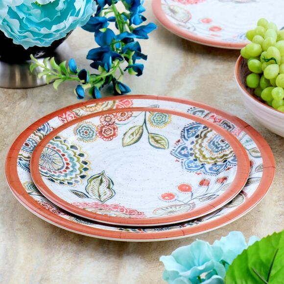 Elama Ester 12 Piece Melamine Dinnerware Set - Picture 7 of 7